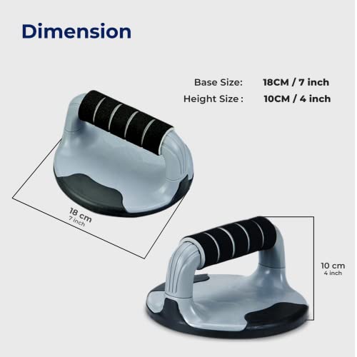 Push up bar with dimension callouts